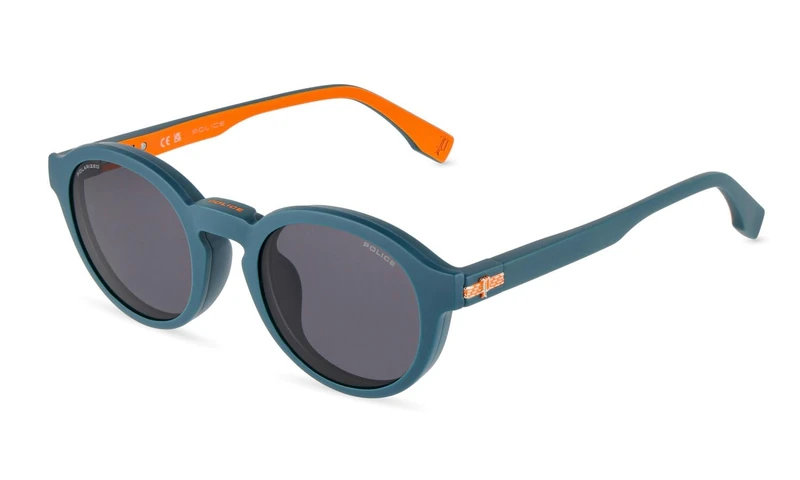 Police, gafas de vista (UK181), colour: semi matt grey/green (smoke), 46/20/140, (junior)