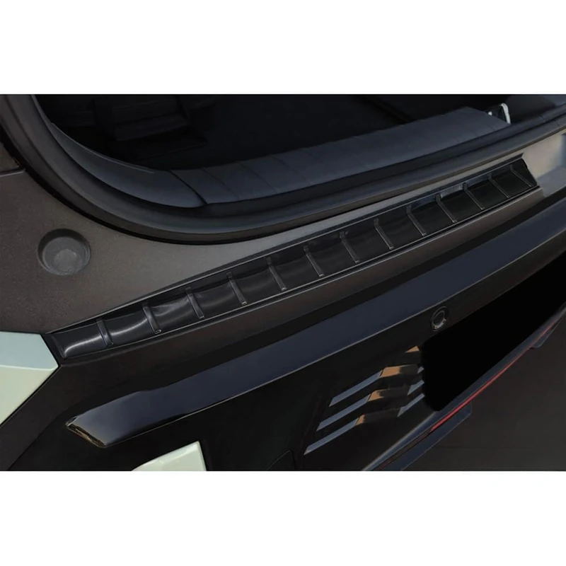 Avisa Stainless Steel Rear Bumper Protector compatible with KIA EV3 GT 2024- - Black - 2-pieces - Image 1