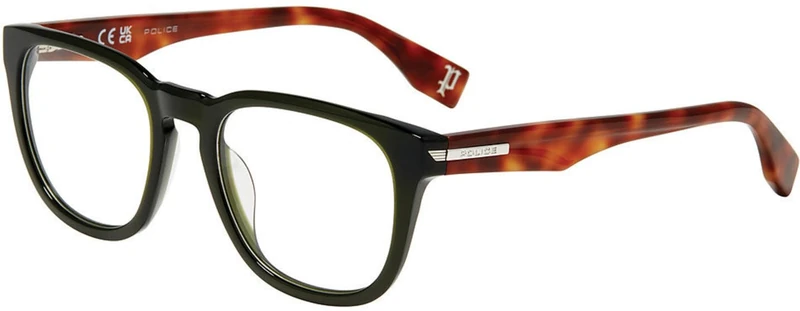 Police, eyeglasses (VPLU56), color: SHINY OPAL GREEN, 50/20/145, (Male)