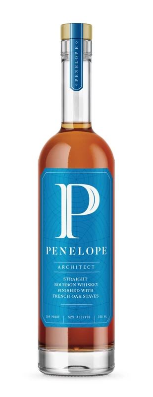Penelope Architect Straight Bourbon Whiskey | Aged meticulously in French oak staves to build a truly precise flavor profile | NEW 700ml | ABV 52%