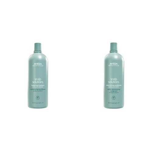 Aveda Scalp Solutions Balancing Shampoo & Replenishing Conditioner Duo | Replenishes & Hydrates Hair & Scalp | for All Hair Types | Litre Size