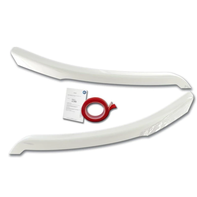 RDX Head light spoilers compatible with Ford Transit (Xenon and black Halogen headlights) 2014- (ABS Gloss White)