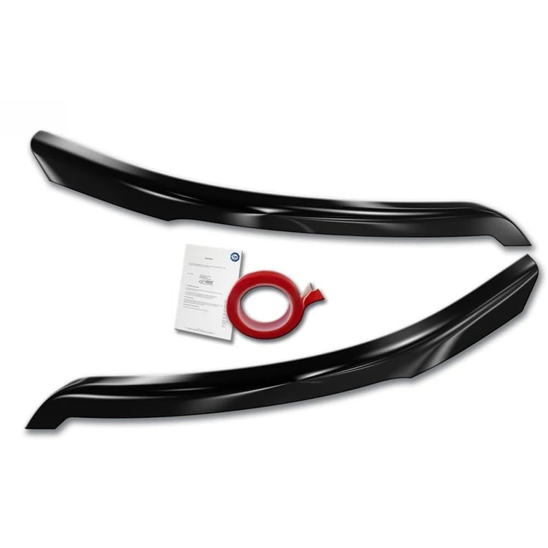 RDX Head light spoilers compatible with Ford Transit (Xenon and black Halogen headlights) 2014- (ABS Gloss Black)