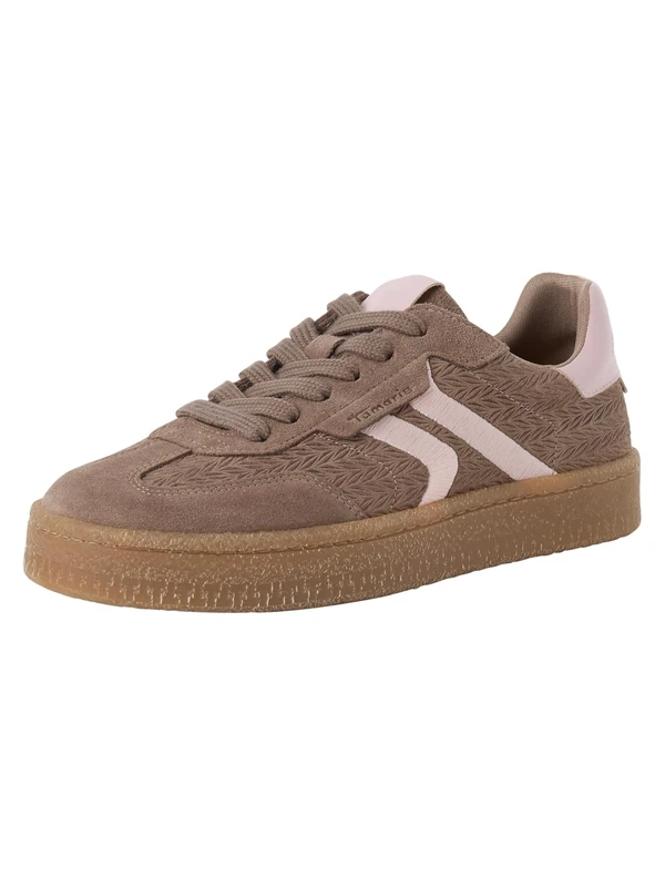 Tamaris Women's Low Flat Trainers, Brown (Brown/Rose), 36