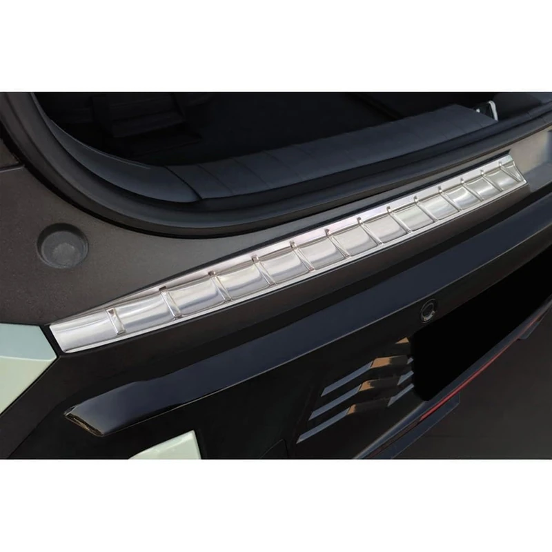 Avisa Stainless Steel Rear Bumper Protector compatible with KIA EV3 GT 2024- - Silver - 2-pieces