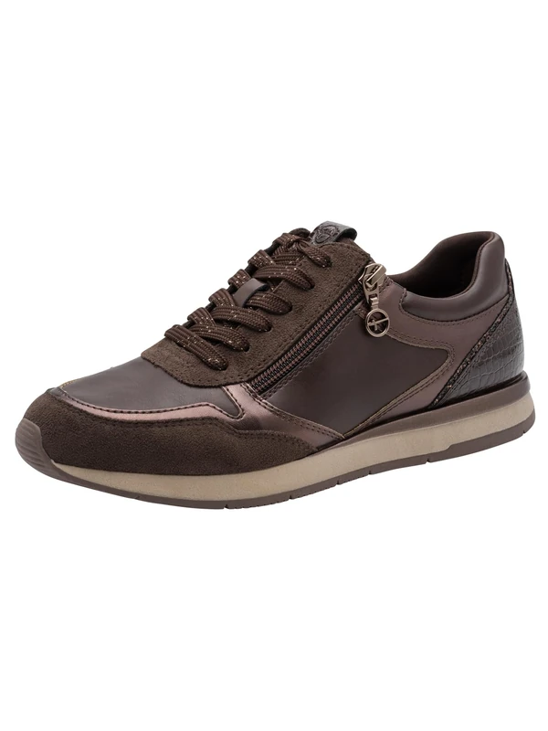 Tamaris Women's Low Flat Trainers, Brown (Mocca Comb), 35