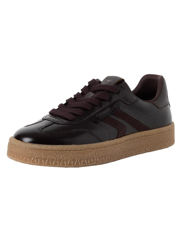 Tamaris Women's Low Flat Trainers, Brown (Mocha Patent), 41
