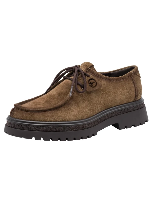 Tamaris Women's Lace-Up Leather Shoes - Brown, 7.5 UK