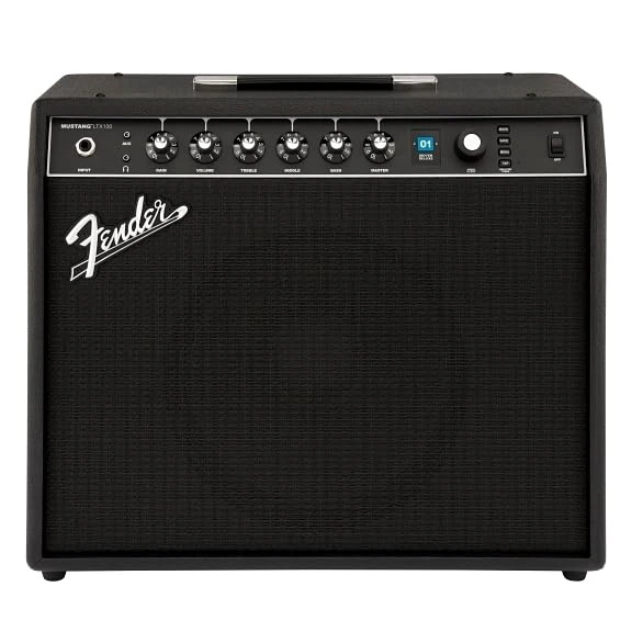 Fender Mustang LTX100 Guitar Combo Amplifier, 100W with Versatile Tones, 100 Presets, 50 amp types and effects, a Simple User Interface, with Built in Tuner and USB Connectivity