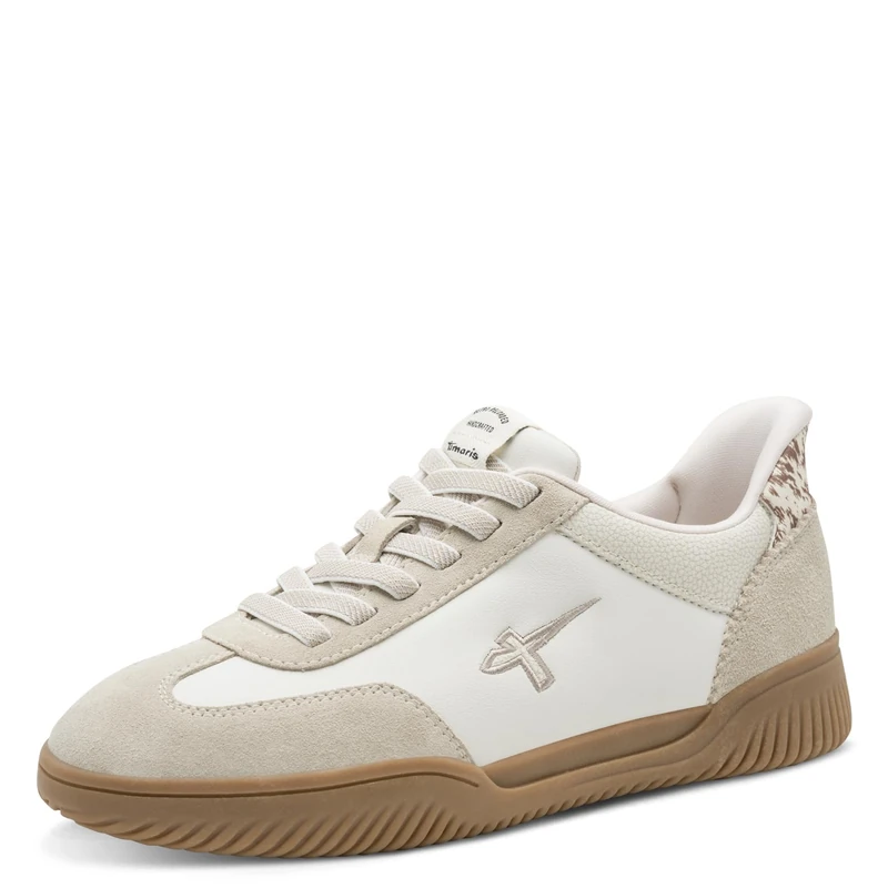 Tamaris Women's Low Flat Trainers, Beige (Ivory Comb), 39