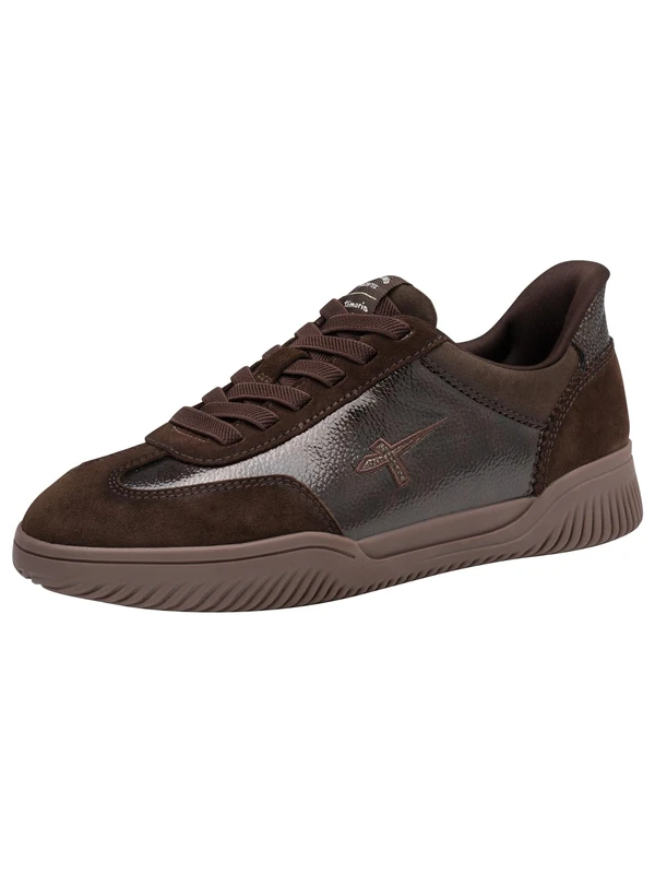 Tamaris Women's Low Flat Trainers, Brown (Mocha Patent), 37