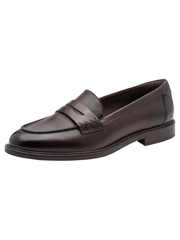 Tamaris Women's Leather Loafers - Brown, 8 UK