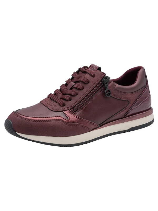 Tamaris Women's Low Flat Trainers, Red (Burgundy Comb), 42