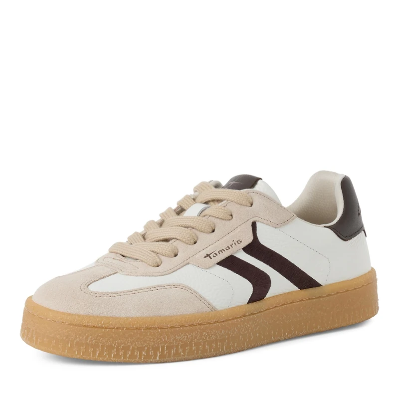 Tamaris Women's Low Flat Trainers, White (Offwhite Comb), 36