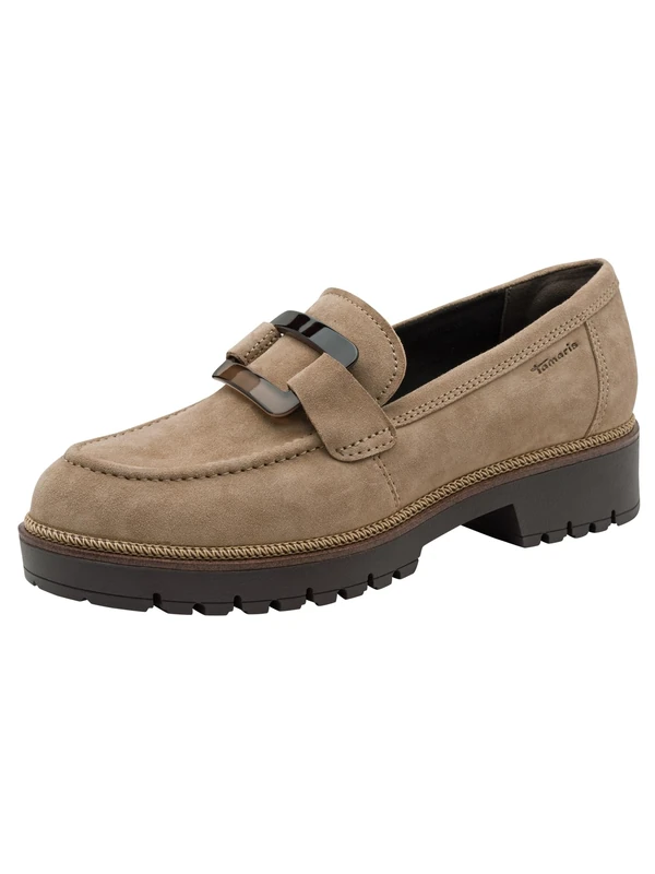 Tamaris Women's Flat Loafers, Beige (Taupe), 38