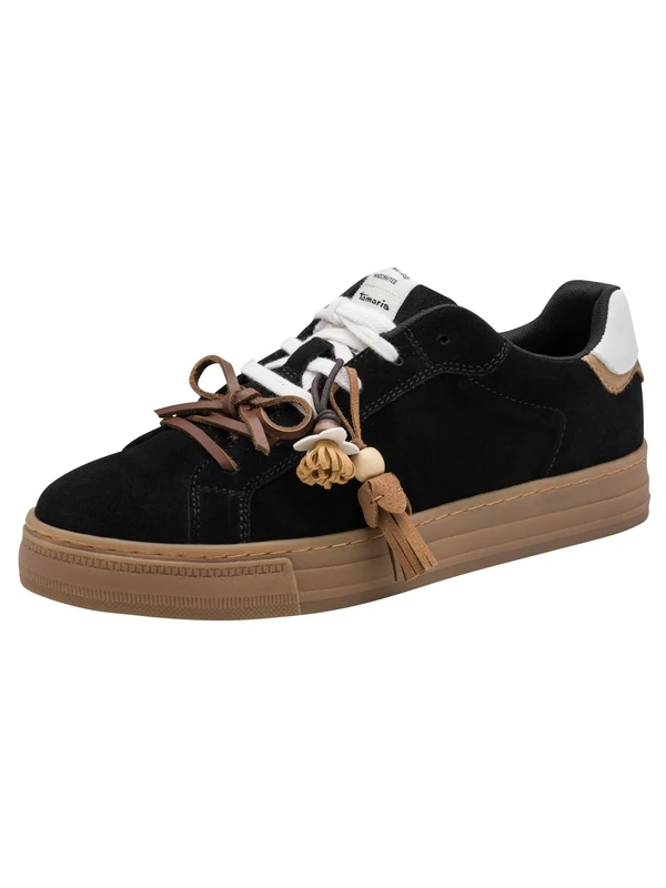 Tamaris Women's Low Flat Trainers, Black, 36