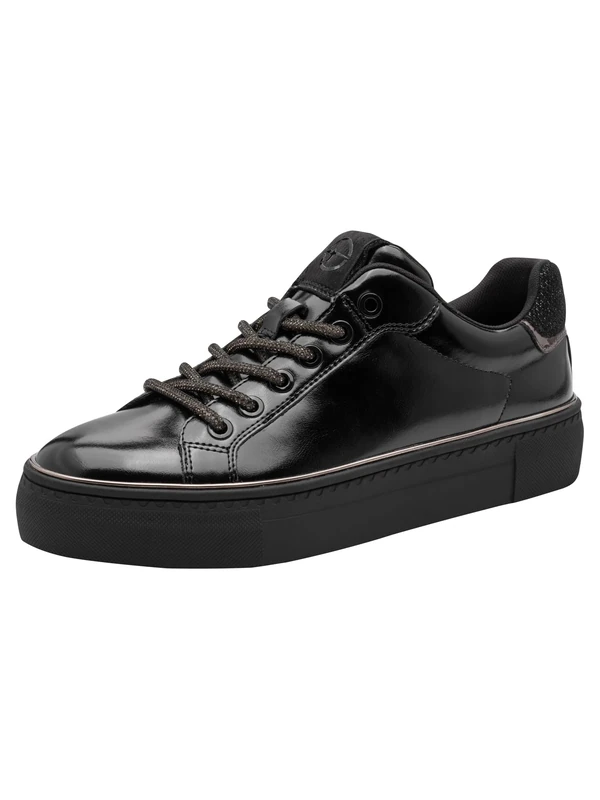 Tamaris Women's Low Flat Trainers, Black, 42