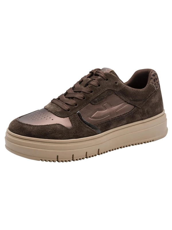 Tamaris Women's Low Flat Trainers, Brown (Mocha Metal) 39