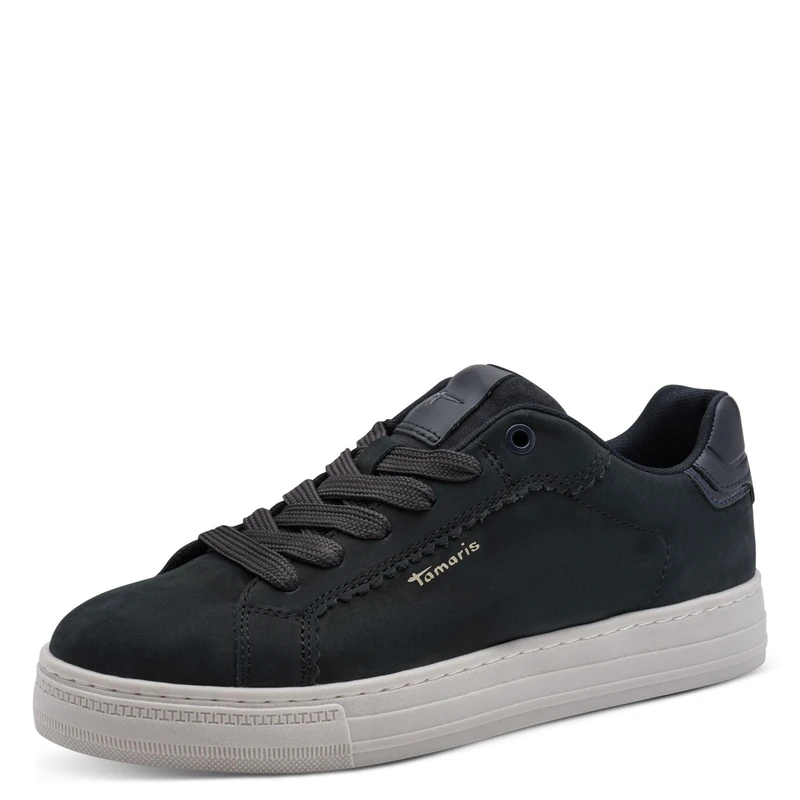 Tamaris Women's Low Flat Trainers, Blue (Navy Nubuc), 42