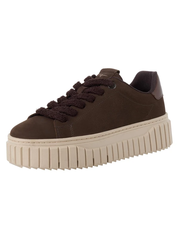 Tamaris Women's Sneakers Leather, brown, 7.5 UK