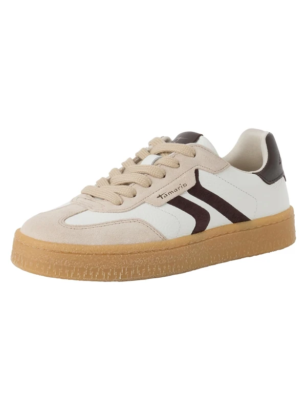 Tamaris Women's Low Flat Trainers, White (Offwhite Comb), 39