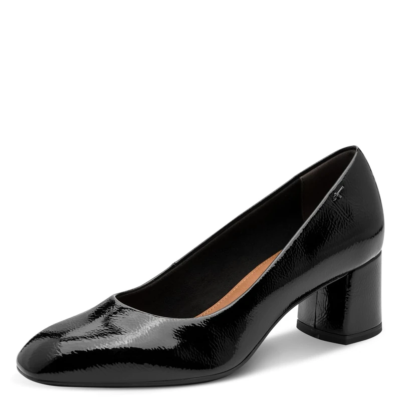 Tamaris Women's Court Shoes with Block Heel, Black (Black Patent), 40