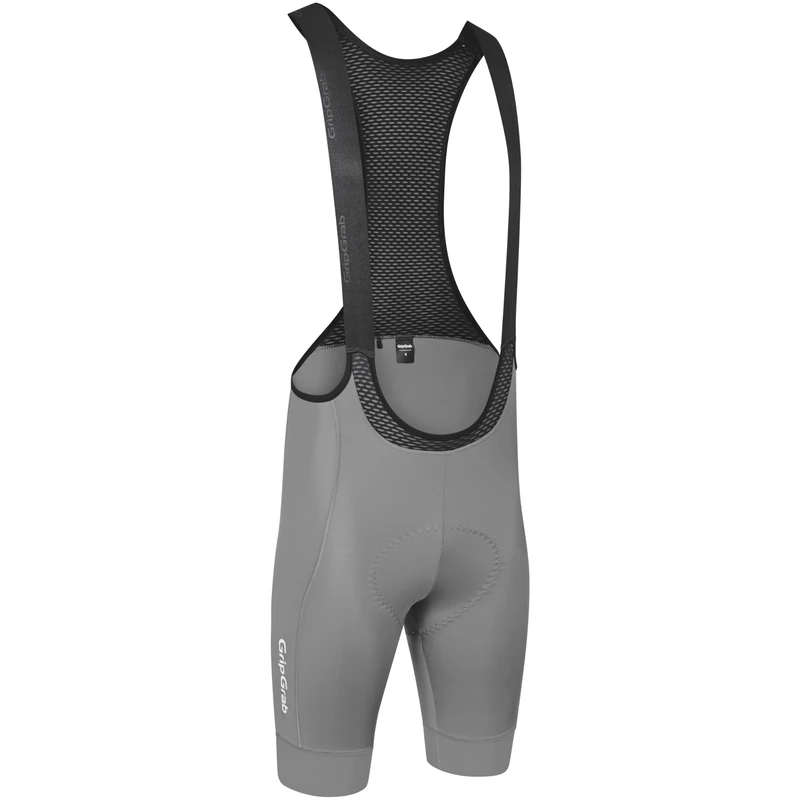 GripGrab PACR Padded Men's Cycling Bib Shorts Road Mountain Gravel Bike Bib Shorts Performance UPF Summer Cycle Shorts Grey