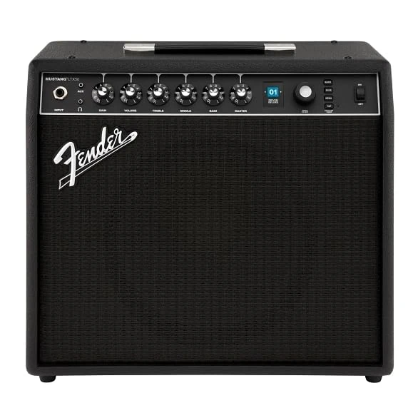 Fender Mustang LTX50 Guitar Combo Amplifier, 50W with Versatile Tones, 100 Presets, 50 amp types and effects, a Simple User Interface, with Built in Tuner and USB Connectivity