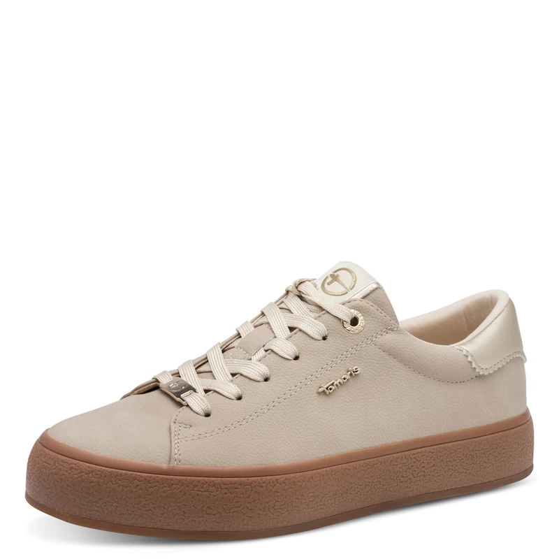Tamaris Women's Low Flat Trainers, Beige (Beige Comb), 41
