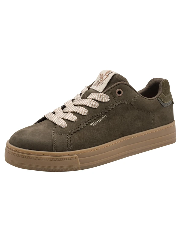 Tamaris Women's Low Flat Trainers, Green (Olive), 37