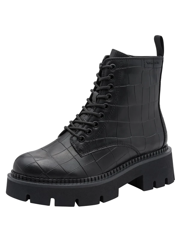 Tamaris Women's Vegan Lace Boots - Black, 5 UK