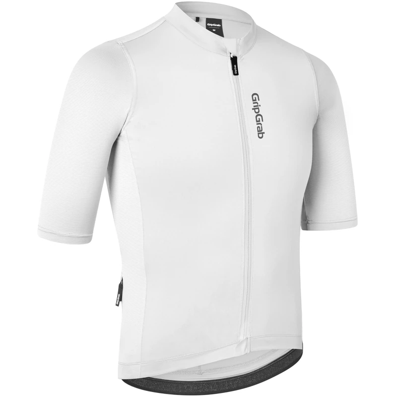 GripGrab Ride Short Sleeve Cycling Jersey Summer MTB Road Gravel Bike Men's Cycle Jersey Full Zip UPF Bicycle Clothing Men White