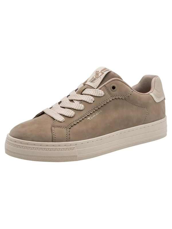 Tamaris Women's Low Flat Trainers, Beige (Taupe Nubuc), 42