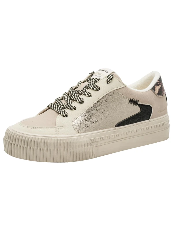Tamaris Women's Low Flat Trainers, Beige (Taupe), 36