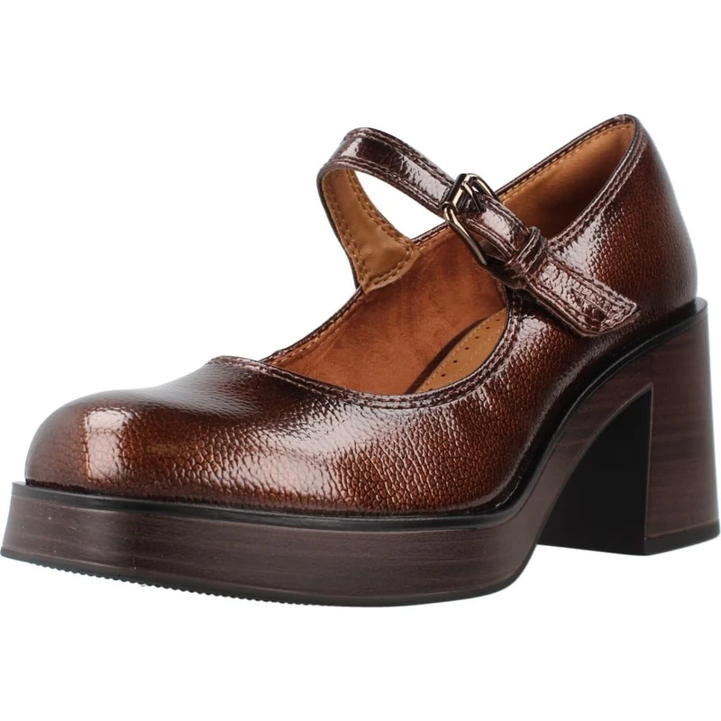 Tamaris Women's Court Shoes with Block Heel, Brown (Brown Patent), 40