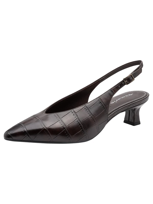 Tamaris Women's Tamaris Sling 1-29551-47 Pumps, Mocha Croco, 4 UK