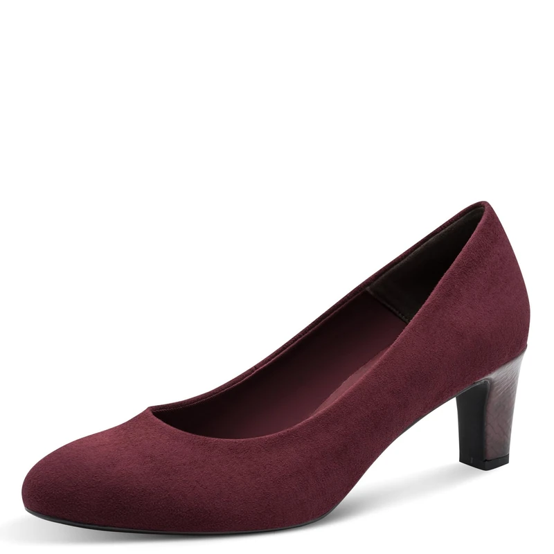 Tamaris Women's Block Heel Court Shoes, Red (Burgundy Comb), 38