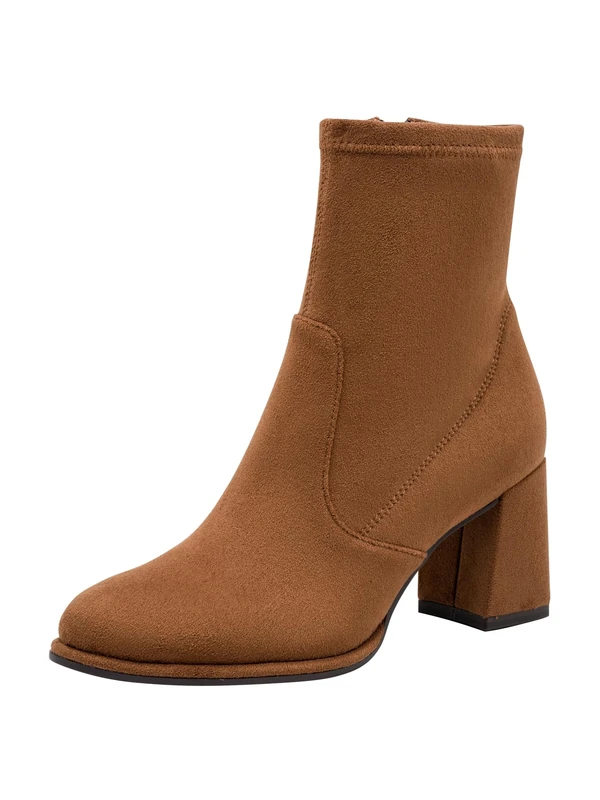 Tamaris Women's Ankle Boots with Block Heel, Brown Suede, 39