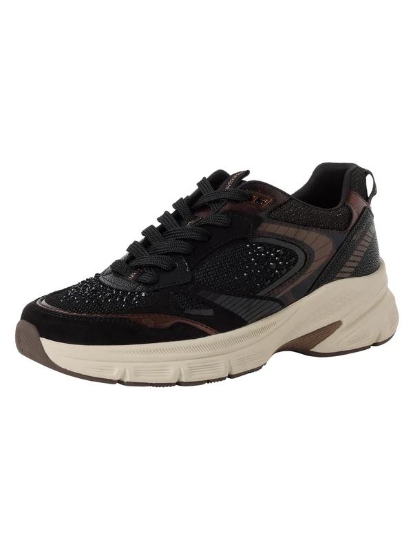 Tamaris Women's Low Flat Trainers, Black (Black Glam), 39