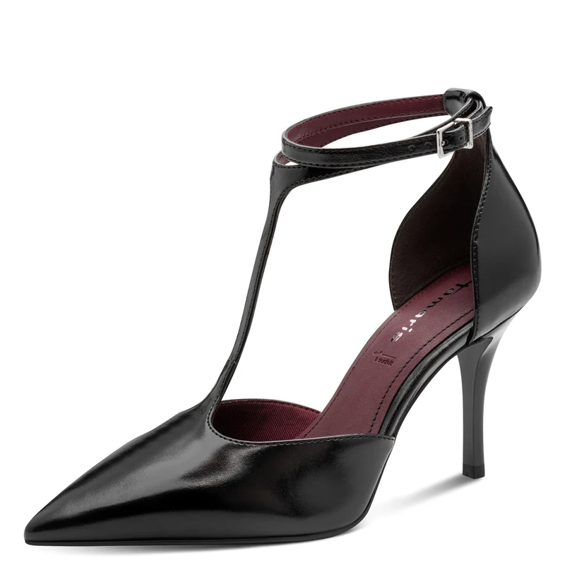 Tamaris Women's Black Synthetic Pumps - 3.5 UK, 9cm Heel