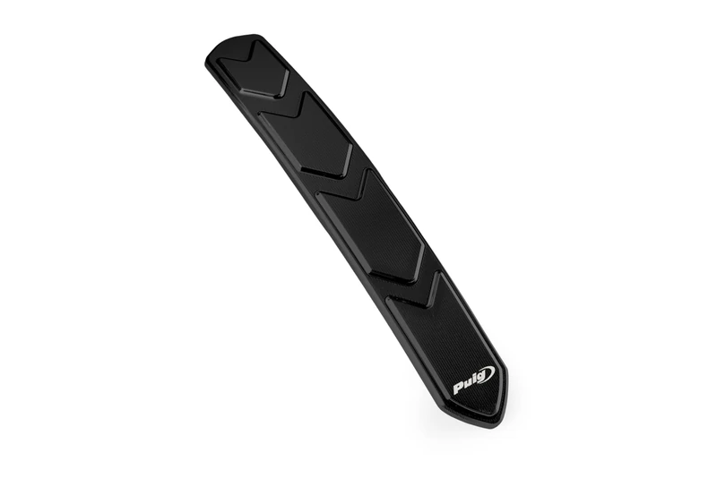 Puig 22390N Front Fender Cover made of anodized aluminum with an elegant and minimalist design to enhance the scooter's front aesthetics, Black - Image 1