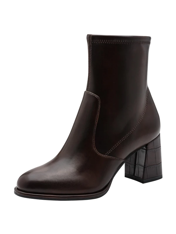 Tamaris Women's Ankle Boots with Block Heel, Brown (MAHOGANY COMB), 37