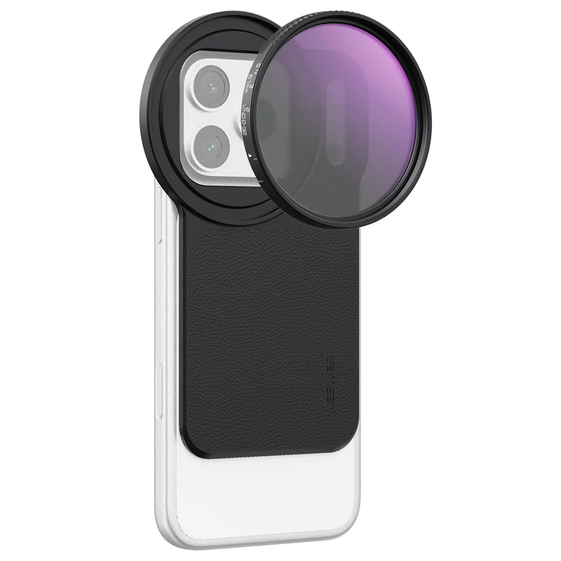 NEEWER 6.9" Magnetic Phone Lens Filter Mount Adapter Backplate Accessories with 67mm Variable Neutral Density Filter (ND 2-32) Compatible with MagSafe iPhone 12/13/14/15/16/17 Pro Max & 14/15/16 Plus