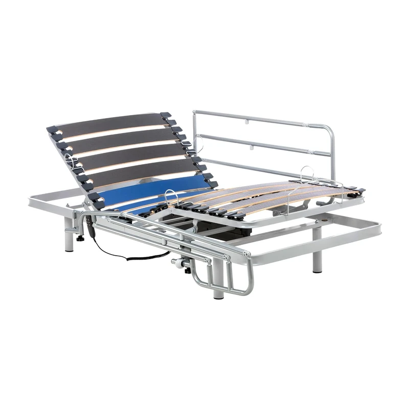 Geriafy – Electric Adjustable Bed Frame with Folding Bed Rails | 3ft Single | Quiet Motor | Reclining Bed Base with Wired Remote