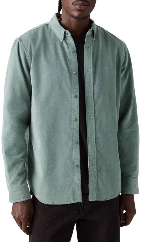 Levi's Men's Authentic Button Down Shirt, Stormy Sea, M