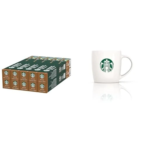 STARBUCKS House Blend by Nespresso, Medium Roast, Coffee Capsules 10 x 10 (100 Capsules) + Gift mug included