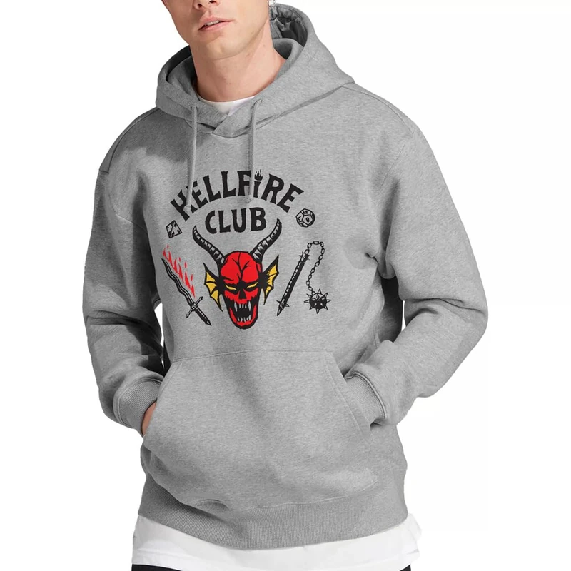 Stranger Things Hellfire Club Unisex Hoodie, Athletic Heather, Medium