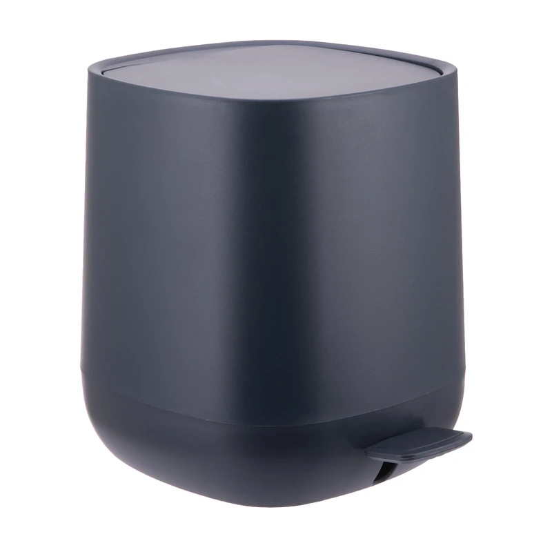 Relaxdays Bathroom Bin, 5L Soft-Close Pedal Bin with Removable Inner, Matte Dark Grey, 25x21.5x21.5 cm