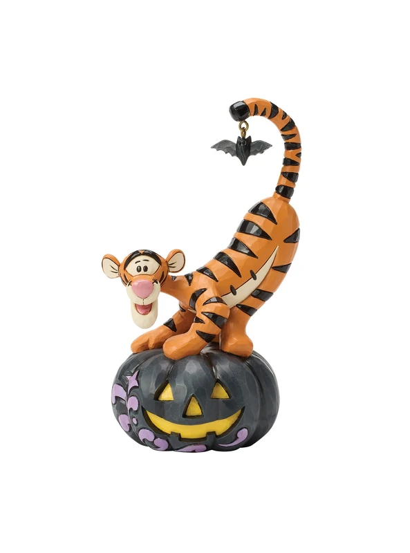 Disney Traditions Tigger Black Jack O Lantern Figurine