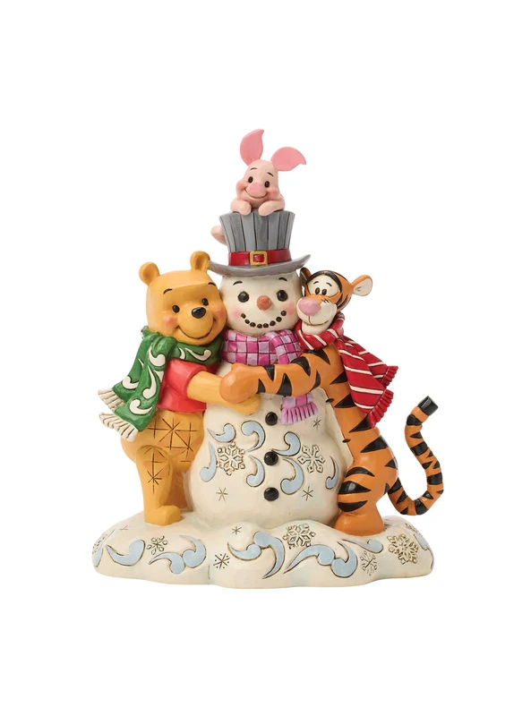 Disney Traditions Pooh & Friends Snowman Figurine - Image 1